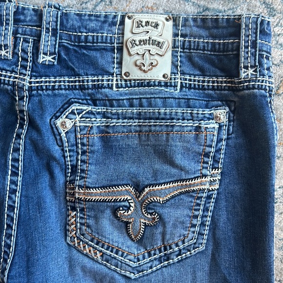 Rock Revival Men's Mathis J Straight Leg Jean in Medium Indigo size 44 - Picture 8 of 8